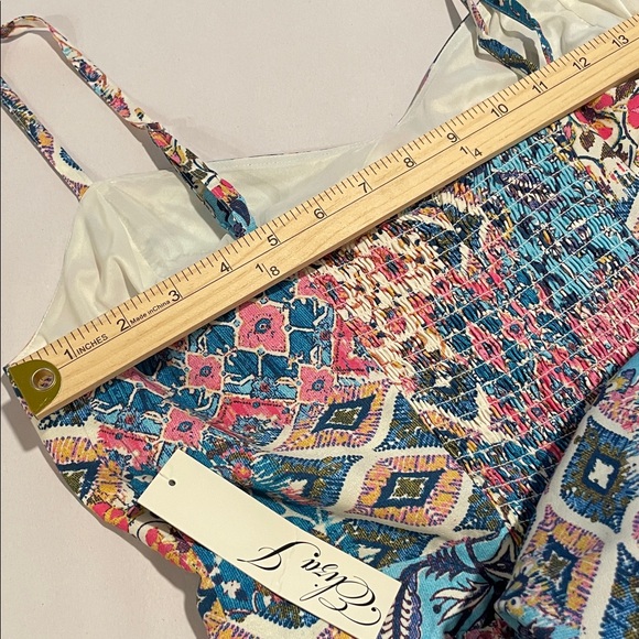 Eliza J Mixed Print Floral Tiered Maxi Dress Size 14, NWT - Picture 13 of 16